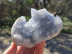 Natural Blue Celestite Geode Specimens x 2 From Sakoany, Madagascar - Toprock Gemstones and Minerals 