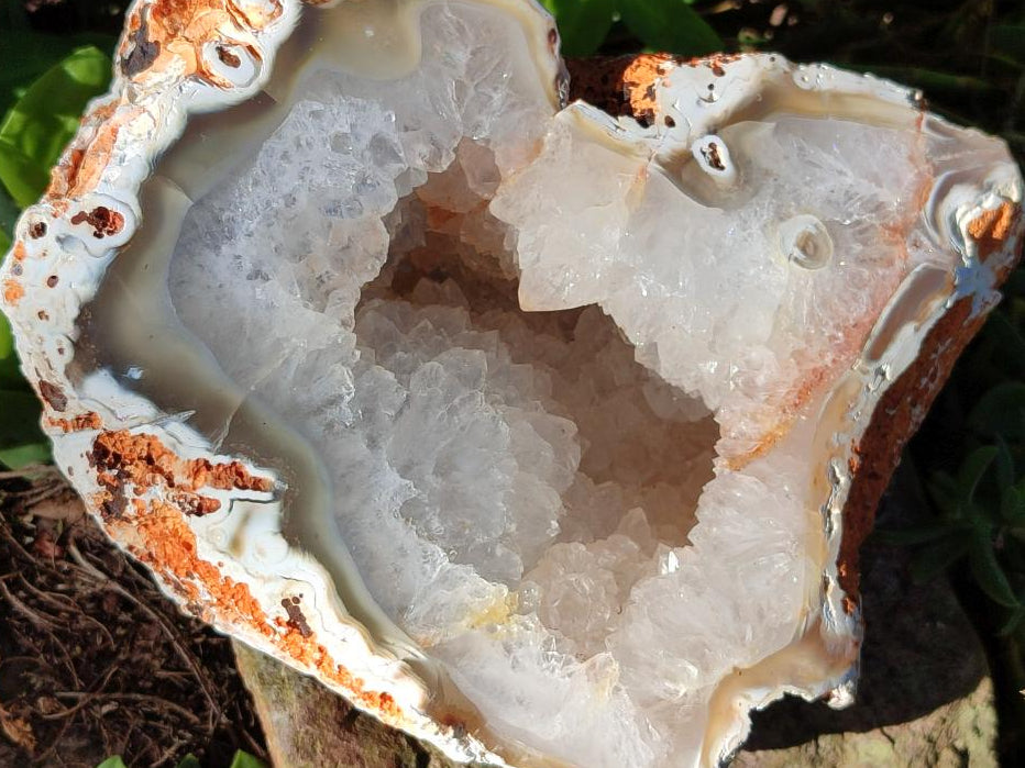 Polished Large Crystalline Agate Geode x 1 From Maintirano, Madagascar - Toprock Gemstones and Minerals 