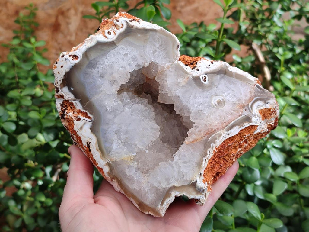 Polished Large Crystalline Agate Geode x 1 From Maintirano, Madagascar - Toprock Gemstones and Minerals 