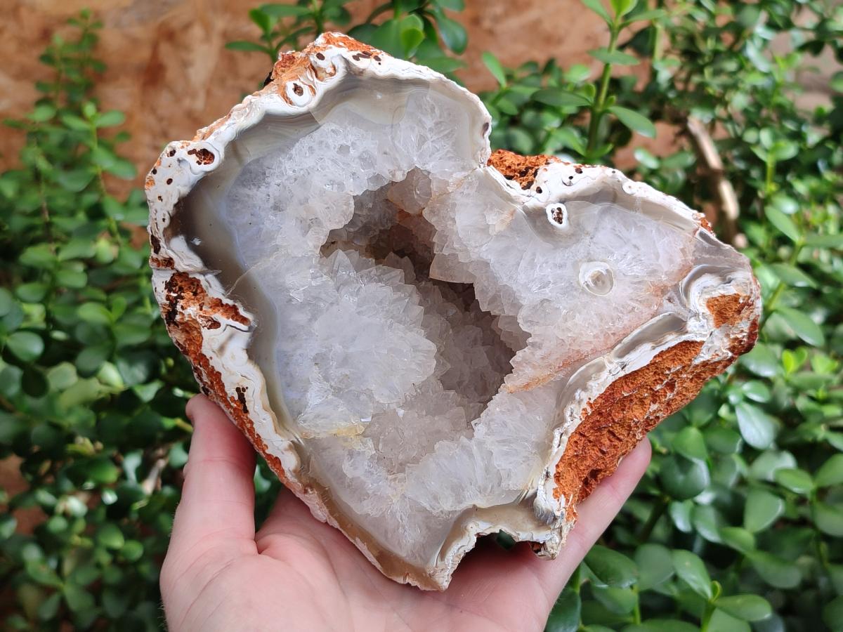 Polished Large Crystalline Agate Geode x 1 From Maintirano, Madagascar - Toprock Gemstones and Minerals 