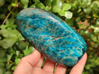 Polished Blue Apatite Standing Display Pieces x 3 From Betroka, Madagascar - Toprock Gemstones and Minerals 