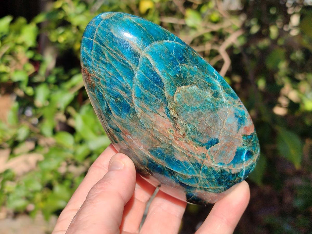 Polished Blue Apatite Standing Display Pieces x 3 From Betroka, Madagascar - Toprock Gemstones and Minerals 