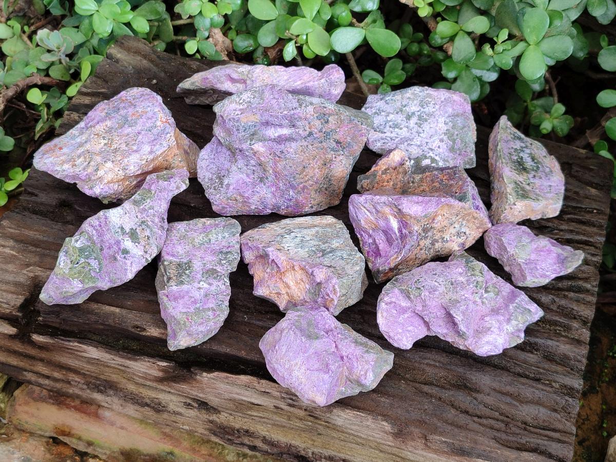 Natural Cobbed Stichtite Specimens x 12 From Barberton, South Africa - Toprock Gemstones and Minerals 