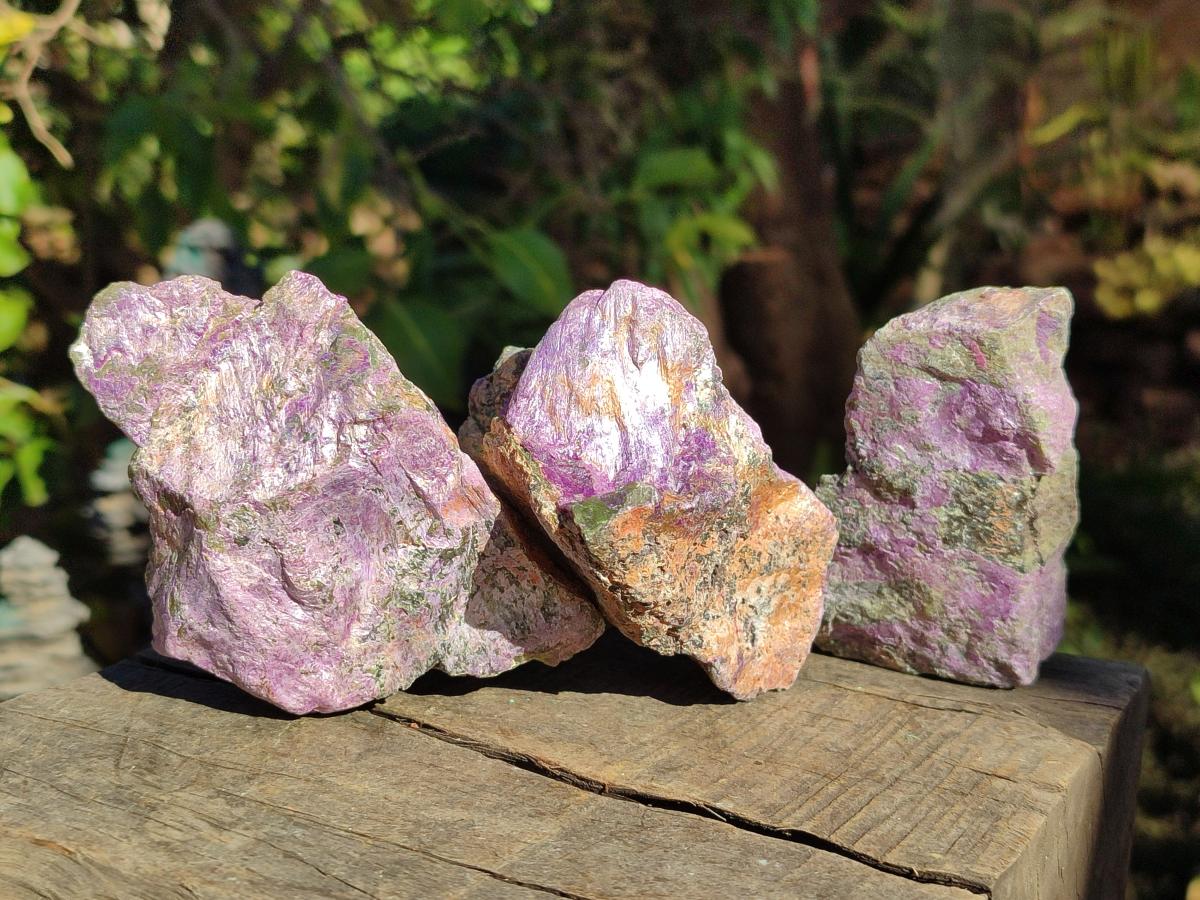 Natural Cobbed Stichtite Specimens x 12 From Barberton, South Africa - Toprock Gemstones and Minerals 