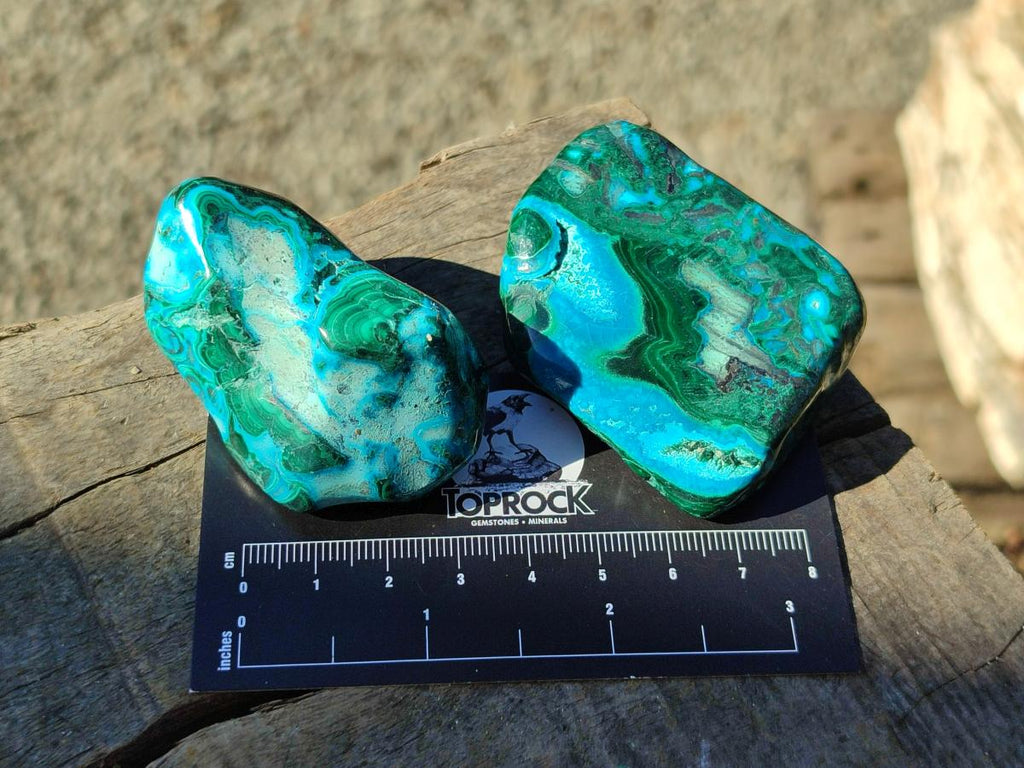 Polished Malacolla Free Forms x 12 From Kulukuluku, Congo - Toprock Gemstones and Minerals 