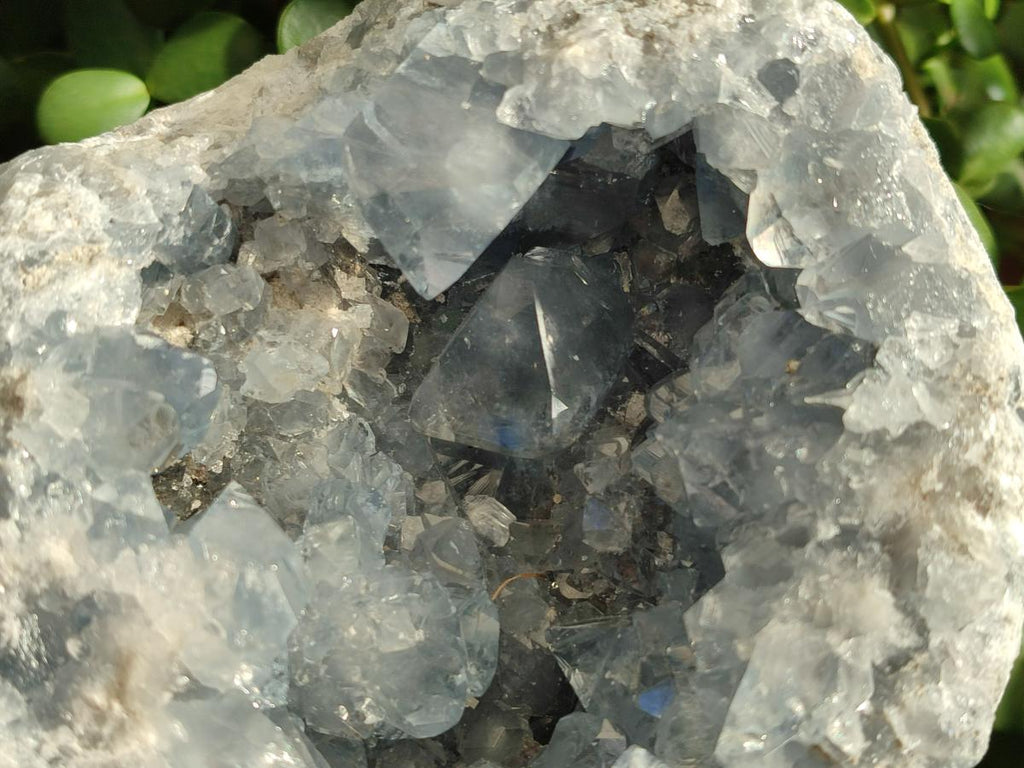Natural Large Blue Celestite Geode Specimen x 1 From Sakoany, Madagascar - Toprock Gemstones and Minerals 