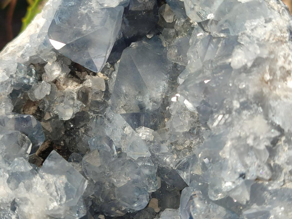Natural Large Blue Celestite Geode Specimen x 1 From Sakoany, Madagascar - Toprock Gemstones and Minerals 