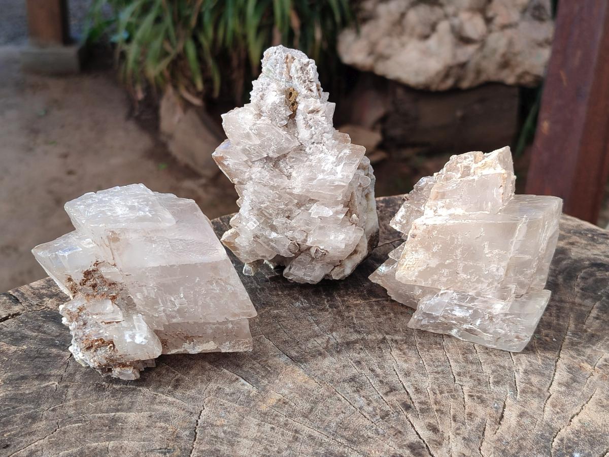 Natural Rhombohedral Calcite Specimens x 3 From Albert's Mountain, Lesotho - Toprock Gemstones and Minerals 
