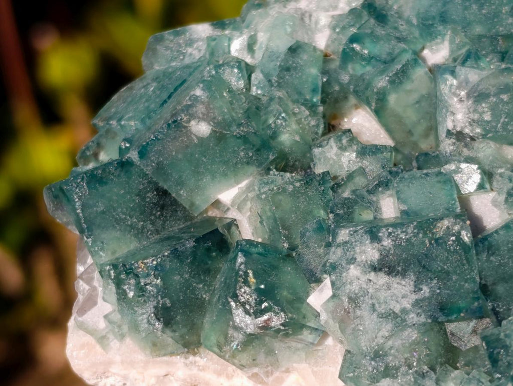 Natural Large Green Cubic Fluorite Specimens x 2 From Mandrosonoro, Madagascar - Toprock Gemstones and Minerals 