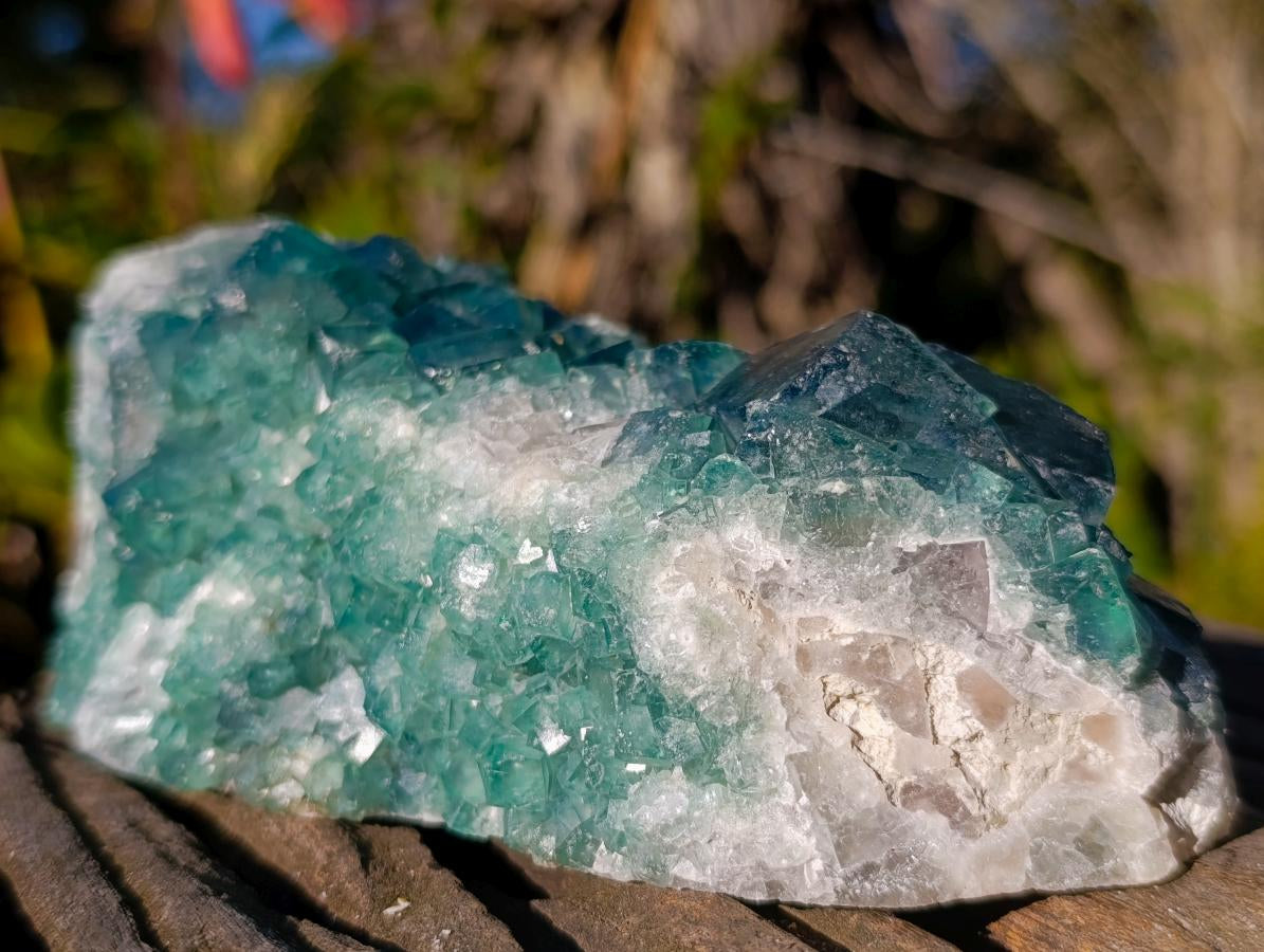Natural Large Green Cubic Fluorite Specimens x 2 From Mandrosonoro, Madagascar - Toprock Gemstones and Minerals 