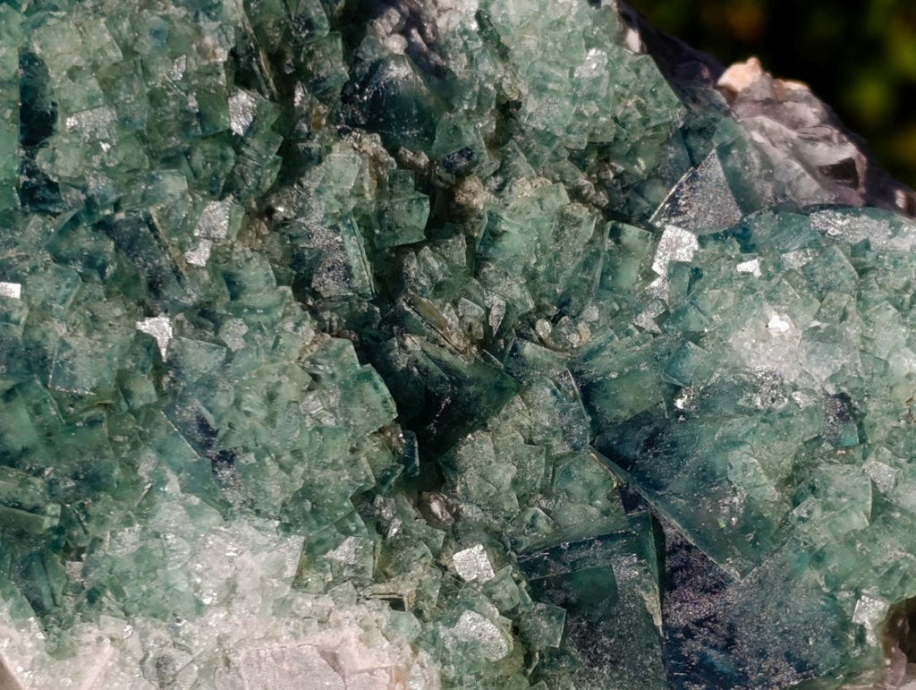 Natural Large Green Cubic Fluorite Specimens x 2 From Mandrosonoro, Madagascar - Toprock Gemstones and Minerals 