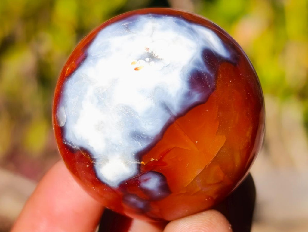 Polished Small Carnelian Agate Gemstone Spheres x 20 From Madagascar - Toprock Gemstones and Minerals 