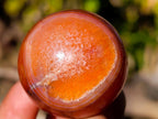 Polished Small Carnelian Agate Gemstone Spheres x 20 From Madagascar - Toprock Gemstones and Minerals 