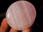 Polished Gemmy Rose Quartz Palm Stones x 24 From Madagascar - Toprock Gemstones and Minerals 