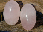 Polished Gemmy Rose Quartz Palm Stones x 24 From Madagascar - Toprock Gemstones and Minerals 