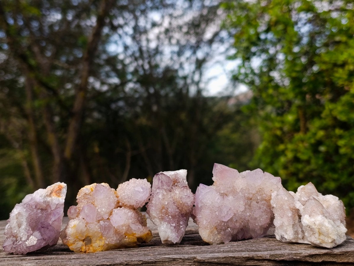 Natural Spirit Amethyst Clusters x 12 From Boekenhouthoek, South Africa - Toprock Gemstones and Minerals 