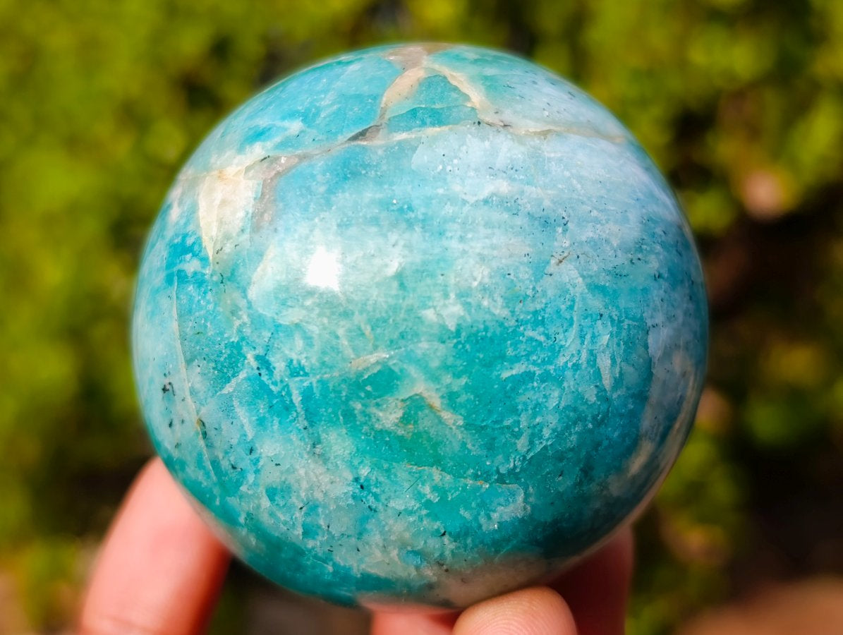 Polished Amazonite Spheres x 4 From Madagascar - Toprock Gemstones and Minerals 
