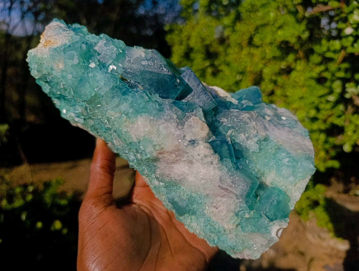 Natural Large Green Cubic Fluorite Specimen x 1 From Mandrosonoro, Madagascar - Toprock Gemstones and Minerals 