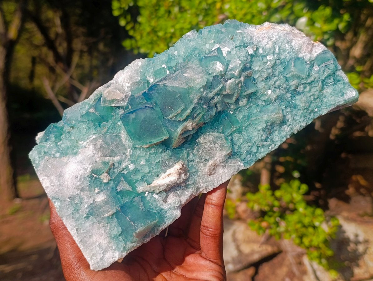 Natural Large Green Cubic Fluorite Specimen x 1 From Mandrosonoro, Madagascar - Toprock Gemstones and Minerals 