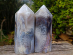 Polished Banded Agate Display Crystals x 3 From Madagascar - Toprock Gemstones and Minerals 