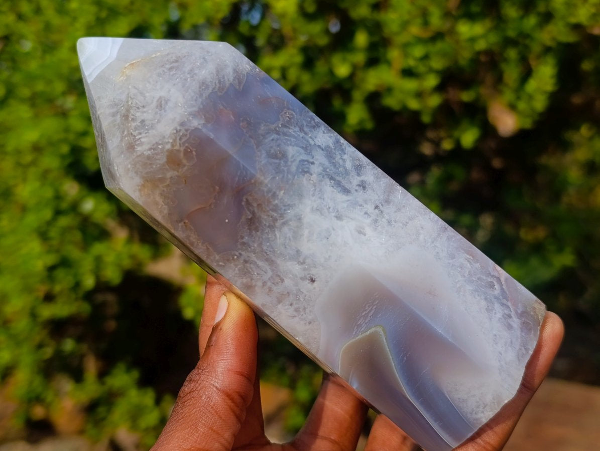 Polished Banded Agate Display Crystals x 3 From Madagascar - Toprock Gemstones and Minerals 