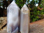 Polished Banded Agate Display Crystals x 3 From Madagascar - Toprock Gemstones and Minerals 