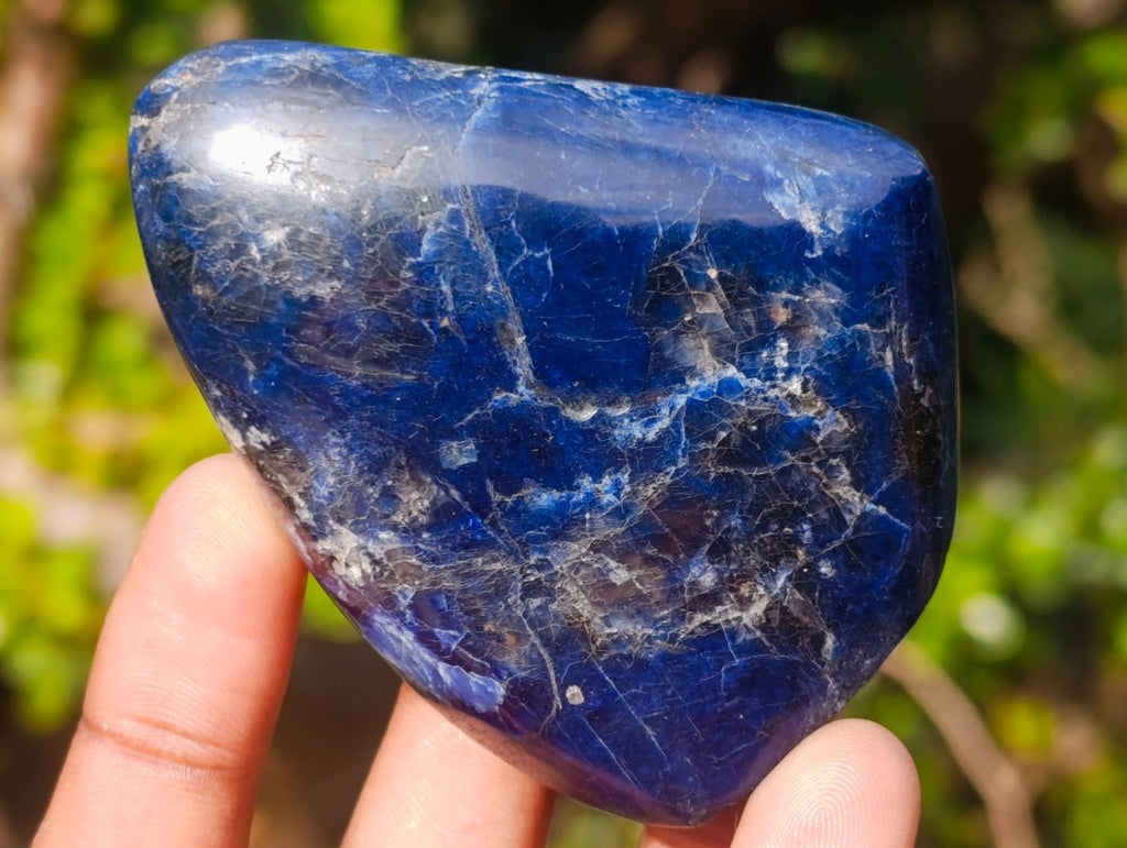 Polished Dumortierite Standing Display Pieces x 7 From Madagascar - Toprock Gemstones and Minerals 