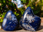 Polished Dumortierite Standing Display Pieces x 7 From Madagascar - Toprock Gemstones and Minerals 