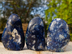 Polished Dumortierite Standing Display Pieces x 7 From Madagascar - Toprock Gemstones and Minerals 