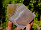 Polished Banded Agate Crystal Shaped Slices x 12 From Madagascar - Toprock Gemstones and Minerals 