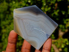 Polished Banded Agate Crystal Shaped Slices x 12 From Madagascar - Toprock Gemstones and Minerals 