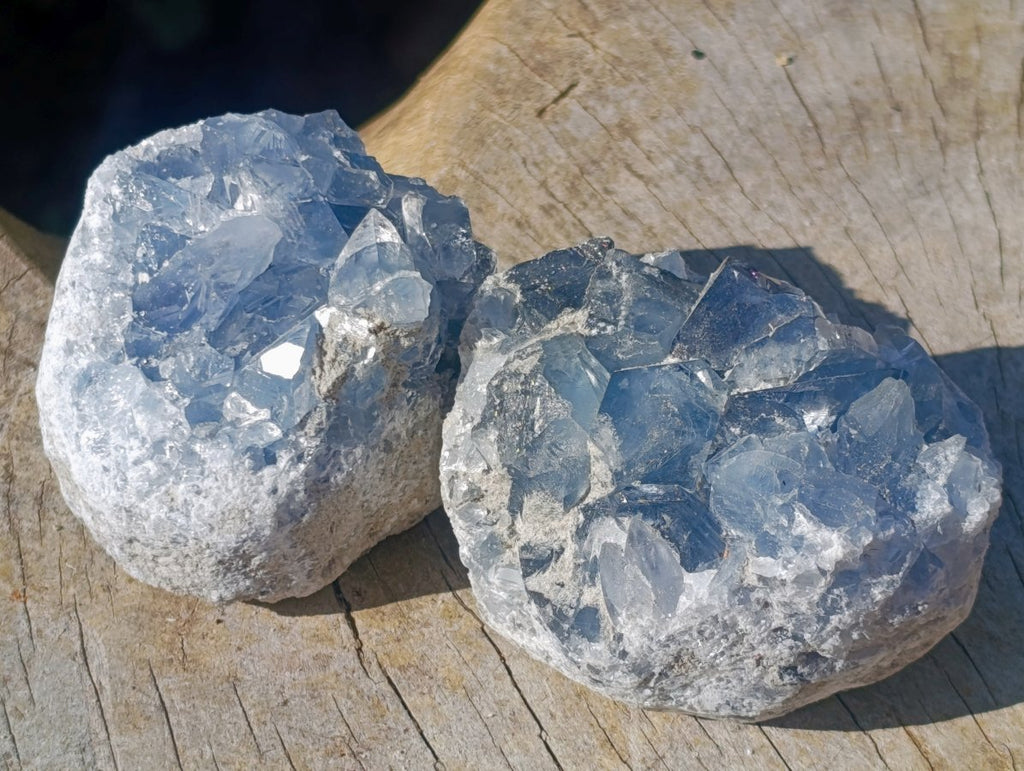 Natural Blue Celestite Specimens x 21 From Sakoany, Madagascar - Toprock Gemstones and Minerals 