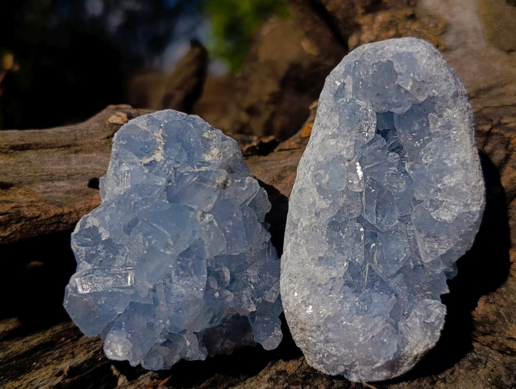 Natural Blue Celestite Specimens x 21 From Sakoany, Madagascar - Toprock Gemstones and Minerals 