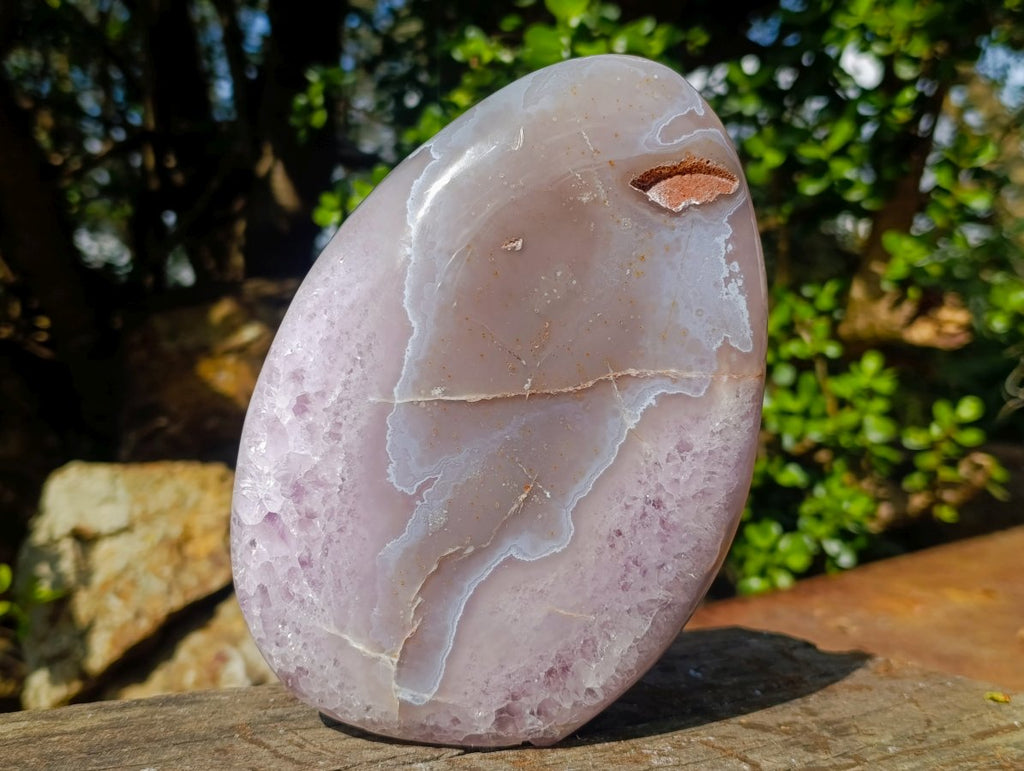 Polished Large Agate Amethyst Geode x 1 From Maintirano, Madagascar - Toprock Gemstones and Minerals 
