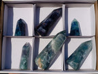 Polished Watermelon Fluorite Display Crystals x 6 From Uis, Namibia - Toprock Gemstones and Minerals 