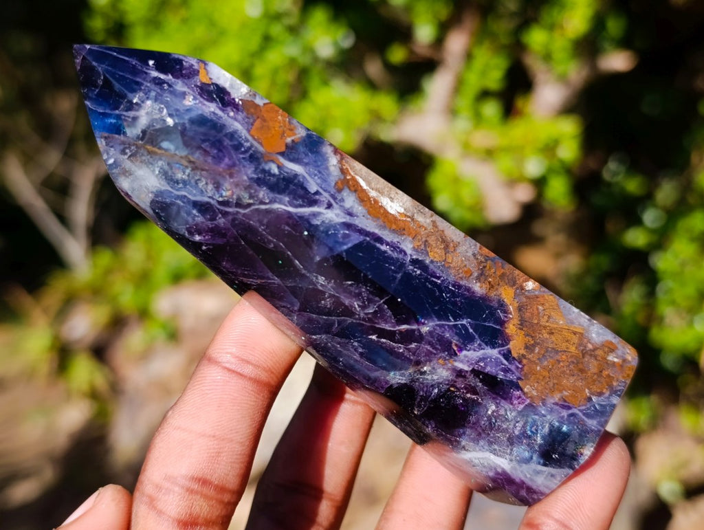 Polished Watermelon Fluorite Display Crystals x 6 From Uis, Namibia - Toprock Gemstones and Minerals 