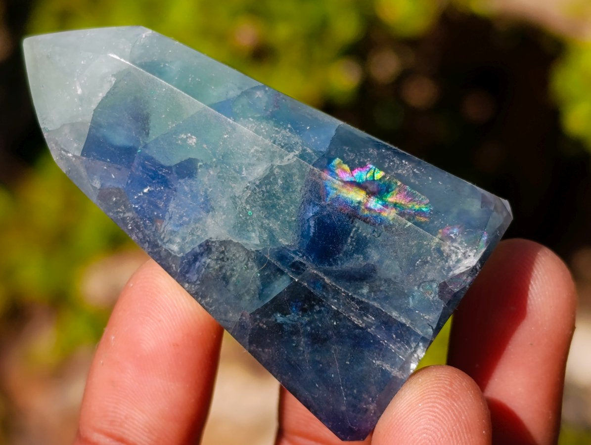 Polished Watermelon Fluorite Display Crystals x 6 From Uis, Namibia - Toprock Gemstones and Minerals 
