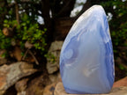 Polished Blue Lace Agate Standing Display Pieces x 2 From Nsanje, Malawi - Toprock Gemstones and Minerals 
