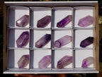 Polished Window Amethyst Double Terminated Crystals x 12 From Akansobe, Madagascar - Toprock Gemstones and Minerals 