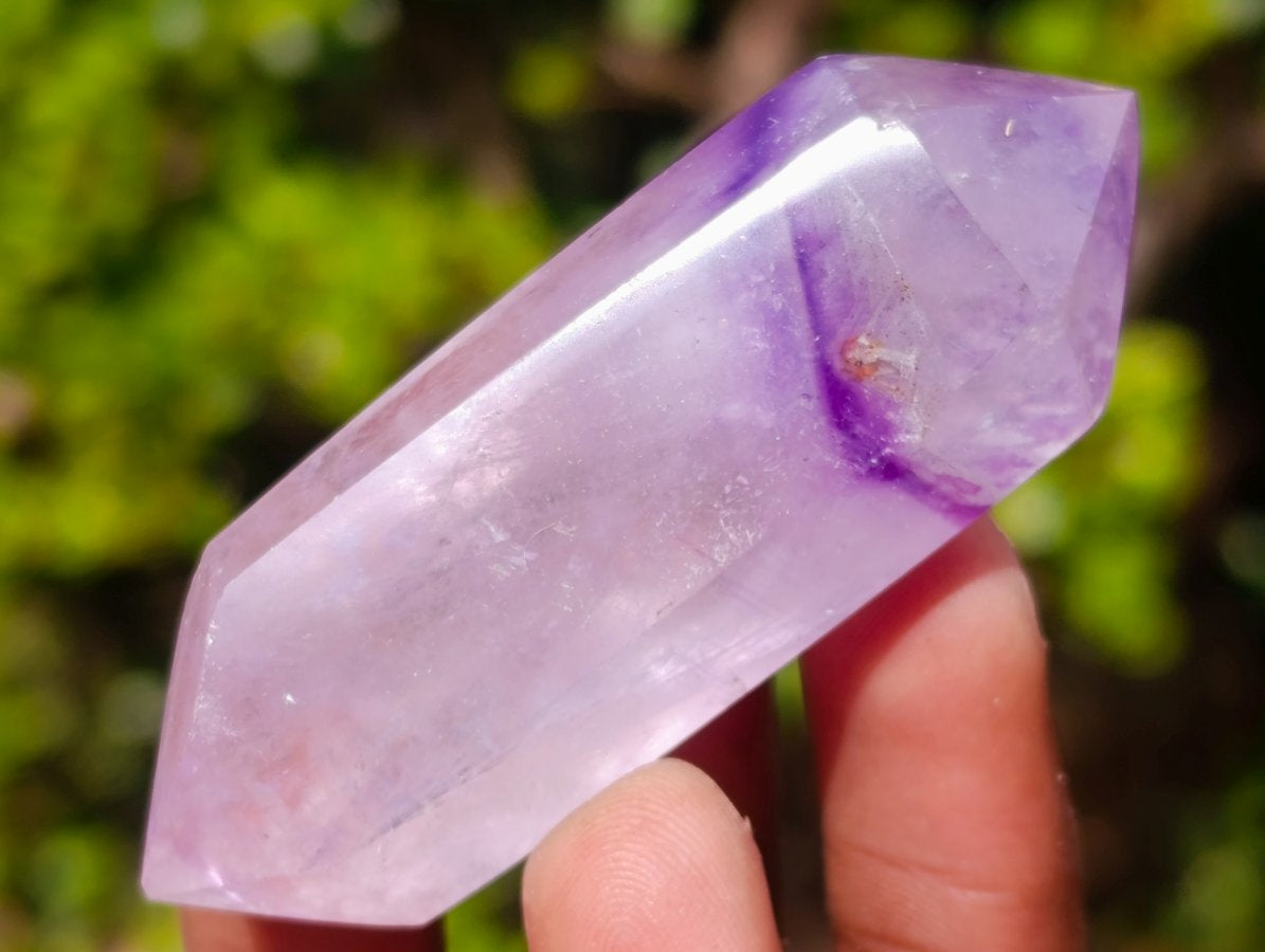 Polished Window Amethyst Double Terminated Crystals x 12 From Akansobe, Madagascar - Toprock Gemstones and Minerals 