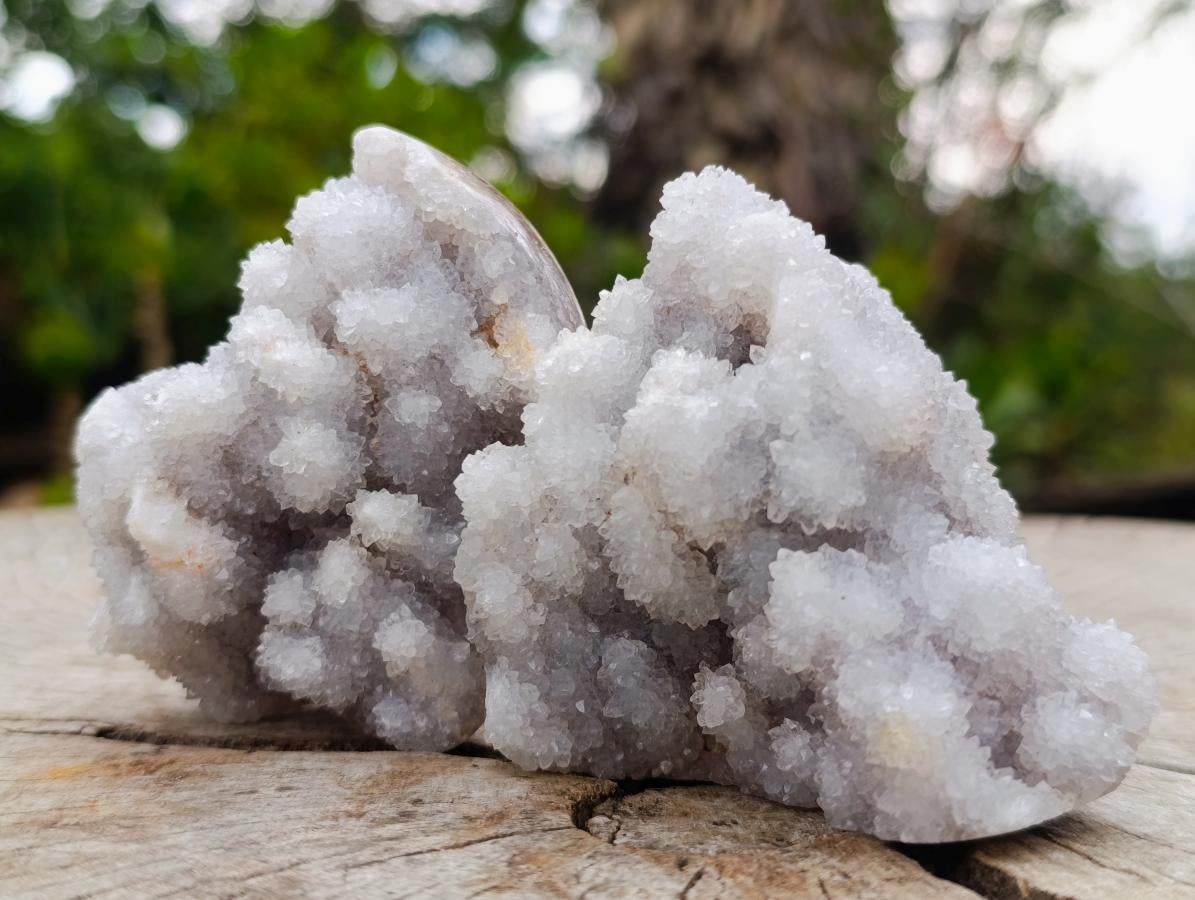 Natural Drusy Snow White Quartz Clusters x 12 From Madagascar - Toprock Gemstones and Minerals 