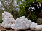 Natural Drusy Snow White Quartz Clusters x 12 From Madagascar - Toprock Gemstones and Minerals 