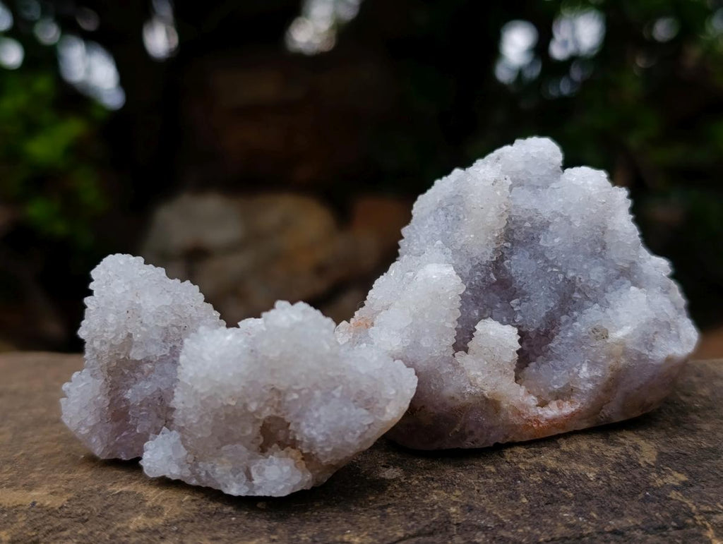 Natural Drusy Snow White Quartz Clusters x 12 From Madagascar - Toprock Gemstones and Minerals 