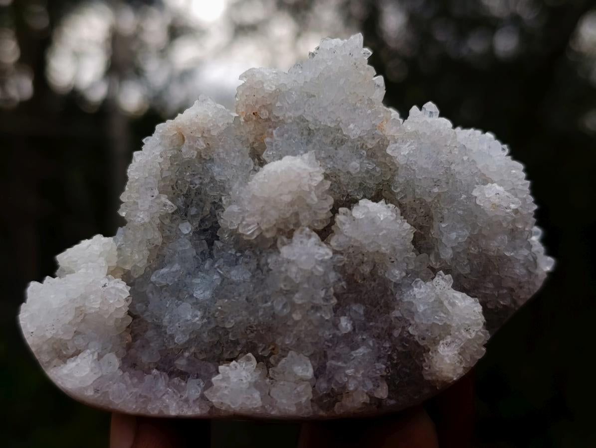 Natural Drusy Snow White Quartz Clusters x 12 From Madagascar - Toprock Gemstones and Minerals 