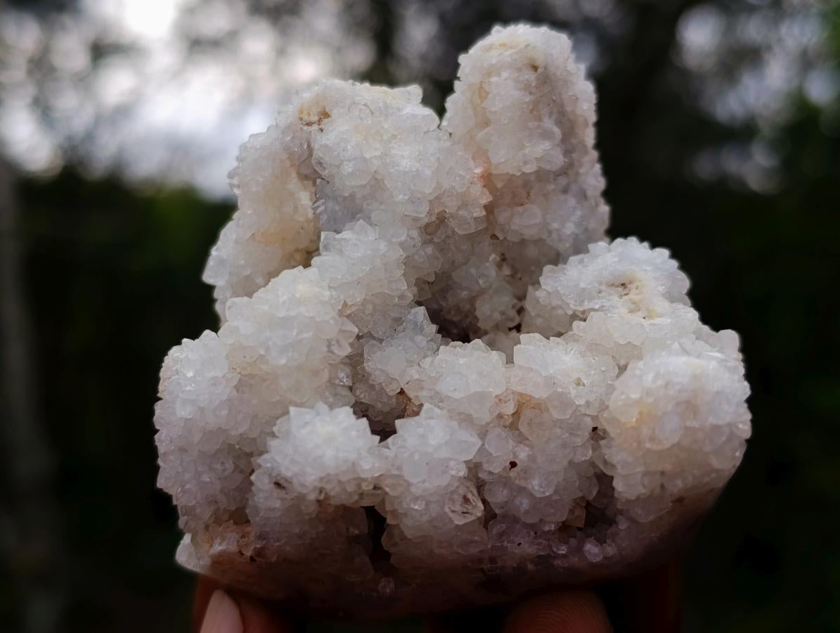 Natural Drusy Snow White Quartz Clusters x 12 From Madagascar - Toprock Gemstones and Minerals 