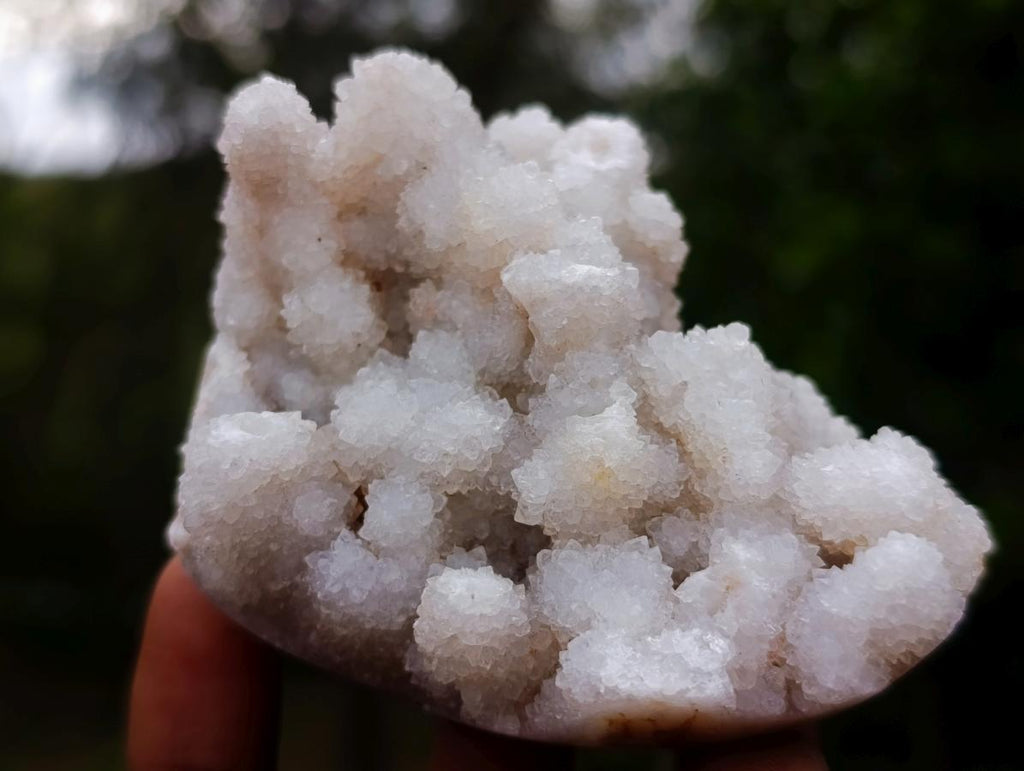 Natural Drusy Snow White Quartz Clusters x 12 From Madagascar - Toprock Gemstones and Minerals 