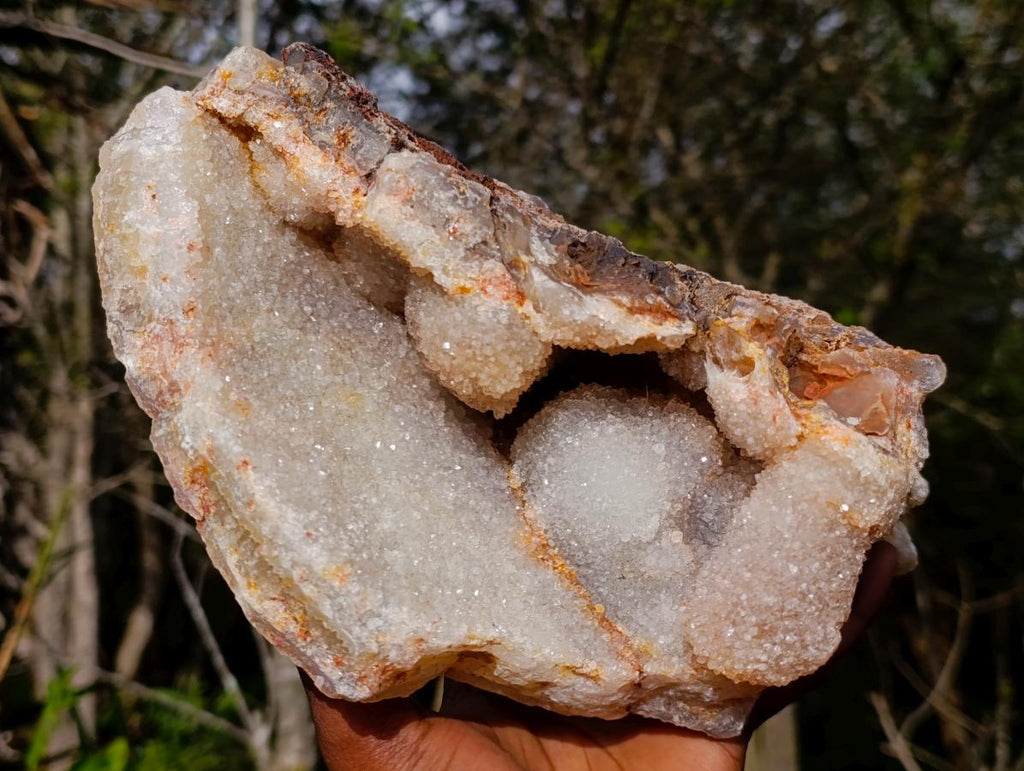 Natural Crystalline Agate Geode with Drusy Ball Quartz Centre x 1 From Maintirano, Madagascar - Toprock Gemstones and Minerals 