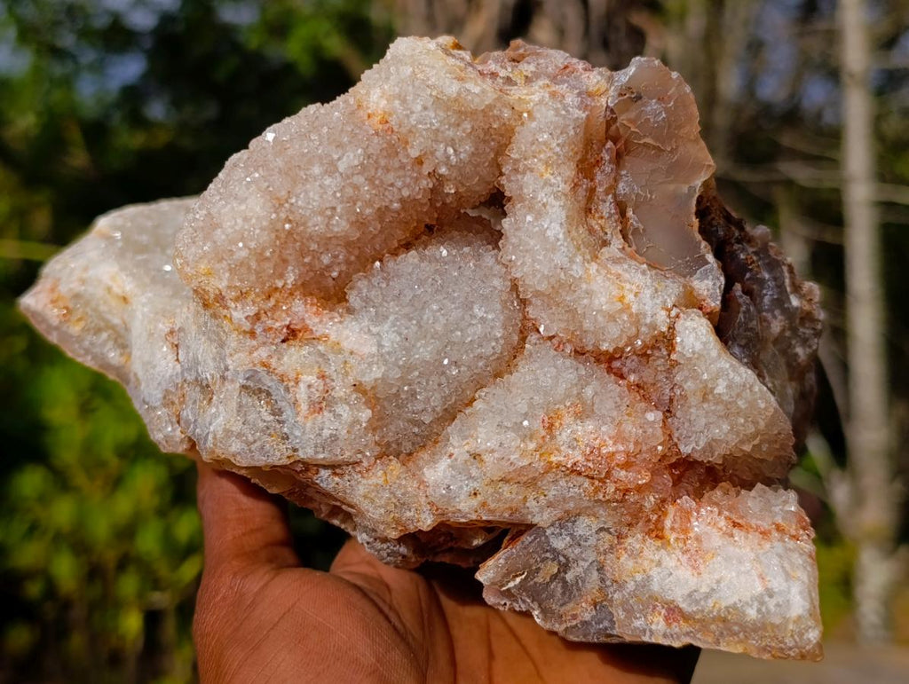 Natural Crystalline Agate Geode with Drusy Ball Quartz Centre x 1 From Maintirano, Madagascar - Toprock Gemstones and Minerals 