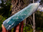 Polished Watermelon Fluorite Display Crystals and Tower x 3 From Uis, Namibia - Toprock Gemstones and Minerals 