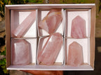 Polished Gemmy Rose Quartz Display Crystals x 6 From Madagascar - Toprock Gemstones and Minerals 